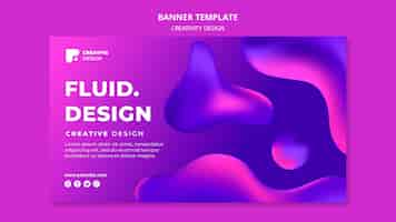 PSD gratuito modello di banner design fluido