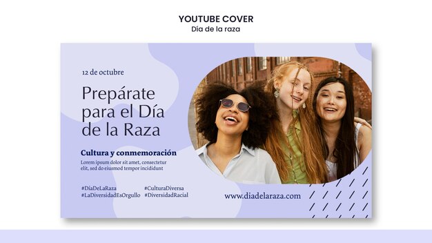 PSD gratuito forme fluide copertina youtube di columbus day