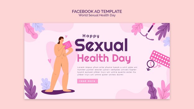 Всемирный день сексуального здоровья Fluid шаблон facebook