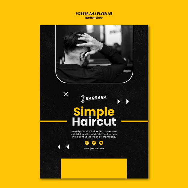 Flyer barber shop template