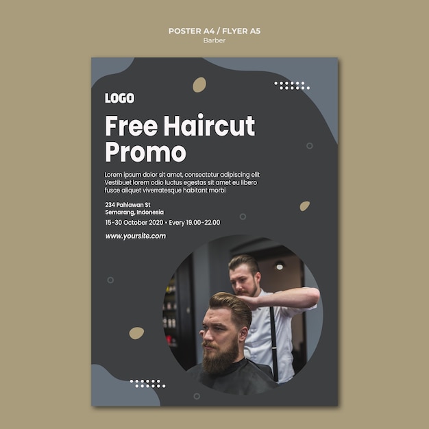 Flyer barber shop template