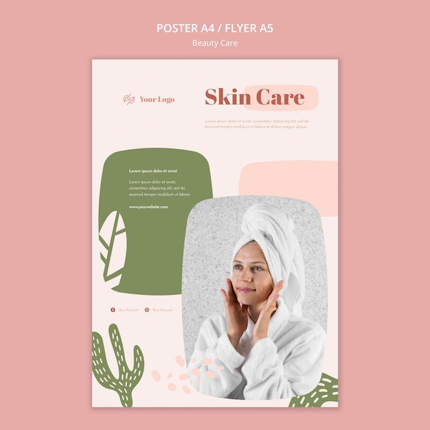 Flyer beauty care template