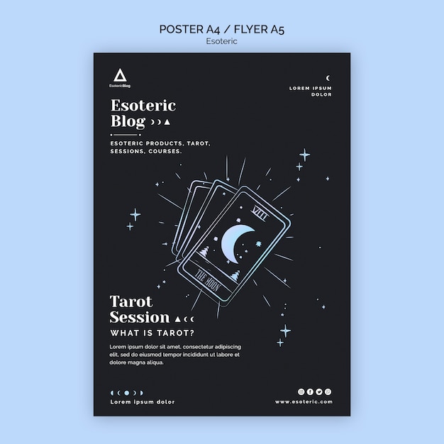 Free PSD flyer for esoteric blog