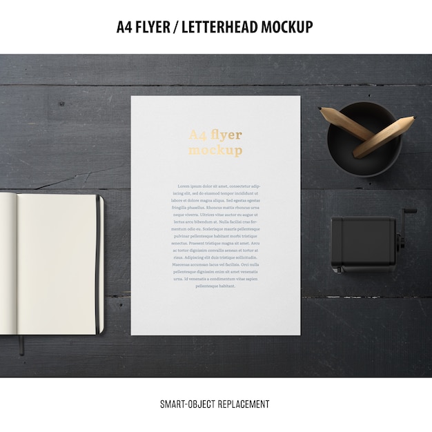PSD Flyer or Letterhead Mockup – Free Download