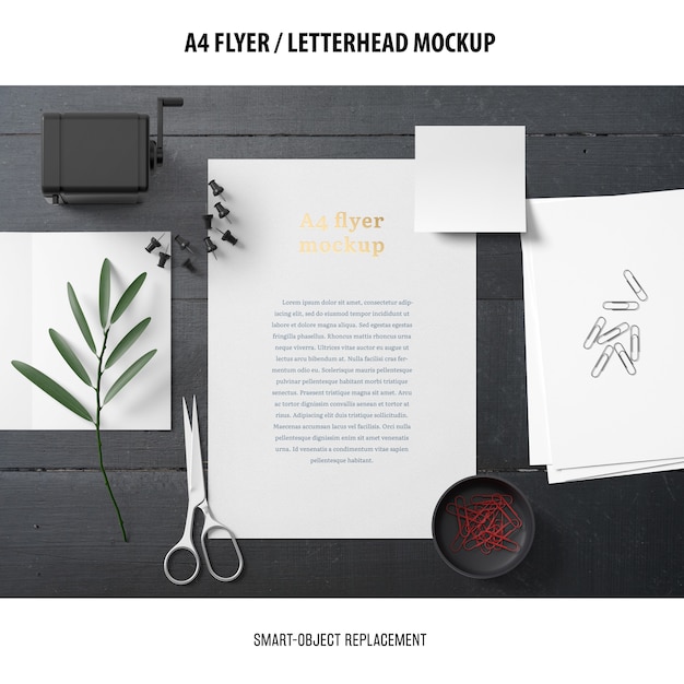 Flyer o carta intestata mockup