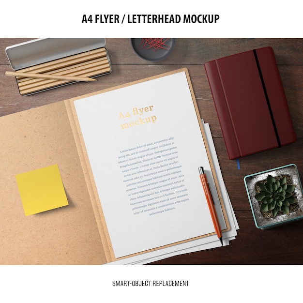 Flyer or Letterhead Mockup