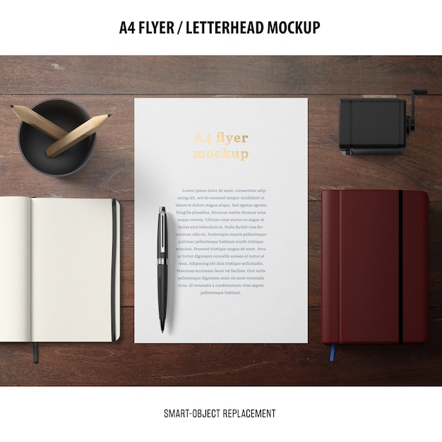 Flyer or letterhead mockup