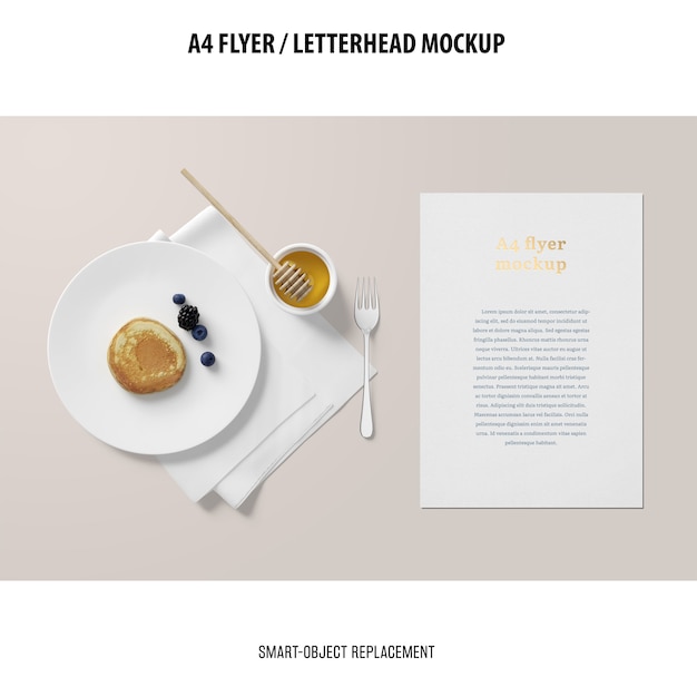 Flyer or letterhead mockup