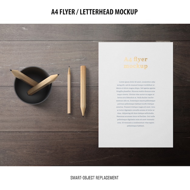 Flyer or Letterhead Mockup – Free PSD Download