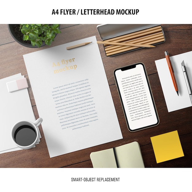 Flyer o carta intestata mockup