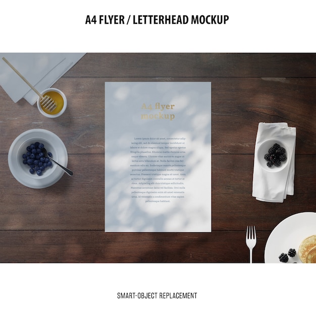 Flyer or letterhead mockup