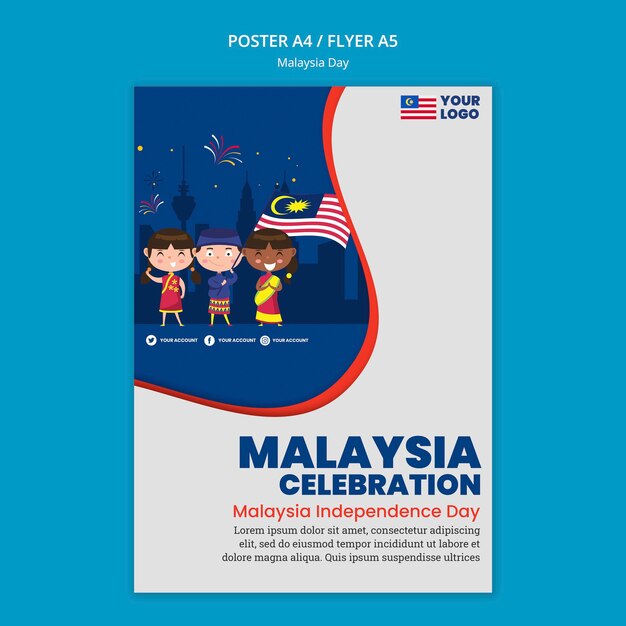 Flyer for malaysia day anniversary celebration