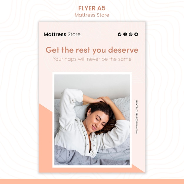 Flyer mattress store template