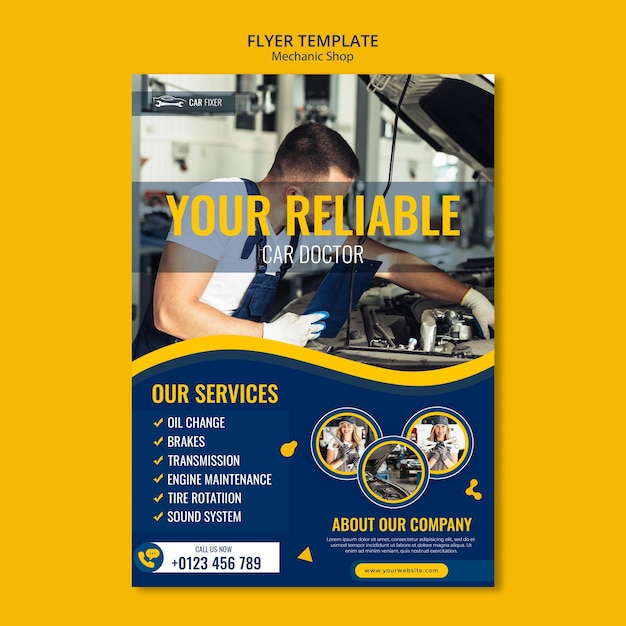 Flyer mechanic shop template