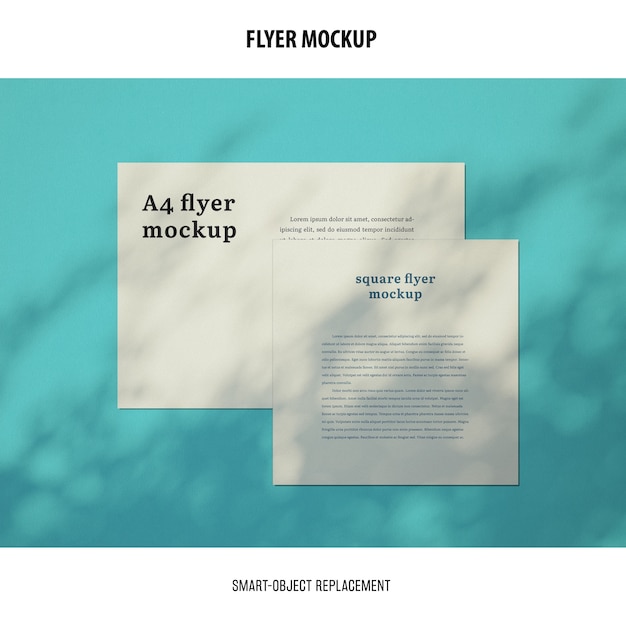 Free PSD flyer mockup