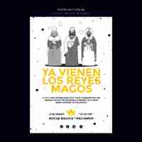 Free PSD flyer reyes magos template