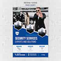 Free PSD flyer security services template