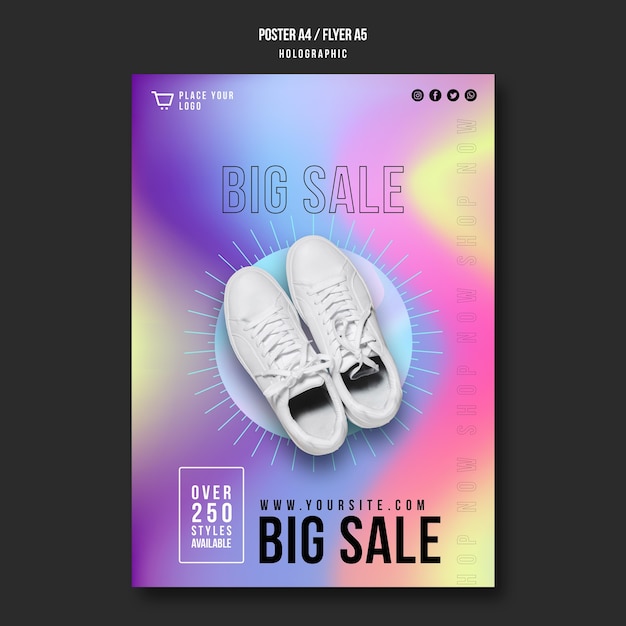 Flyer sneakers sale template