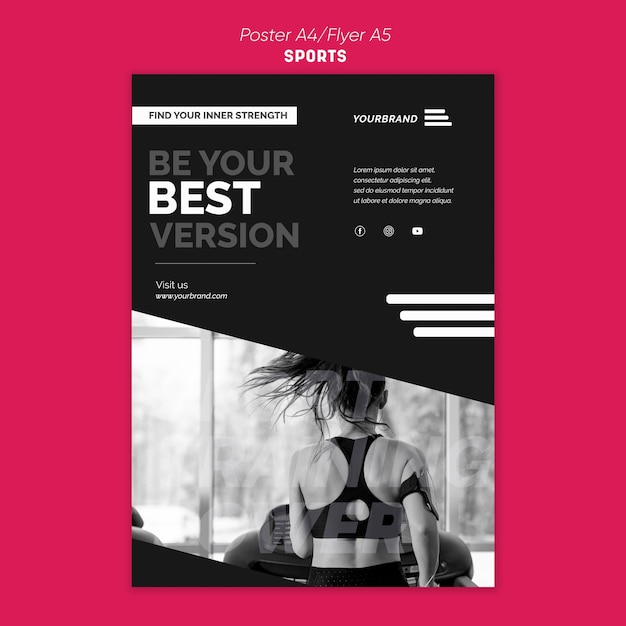 Free PSD flyer sports ad template