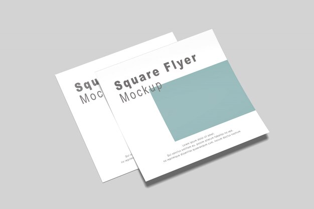 Download Free Psd Business Flyer Mock Up On Yellow Background PSD Mockup Templates