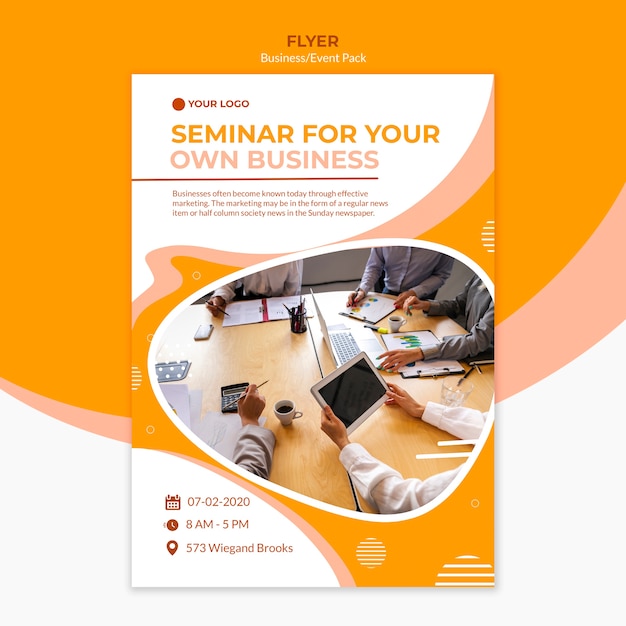 Flyer styles for creating a business