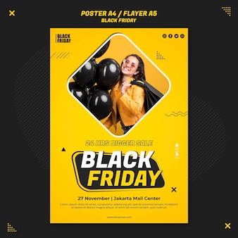 Flyer template for black friday sale