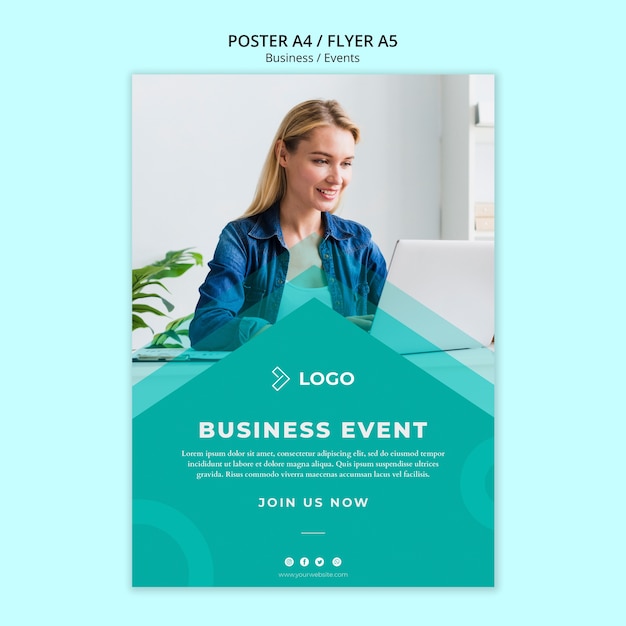 Free PSD flyer template for business event