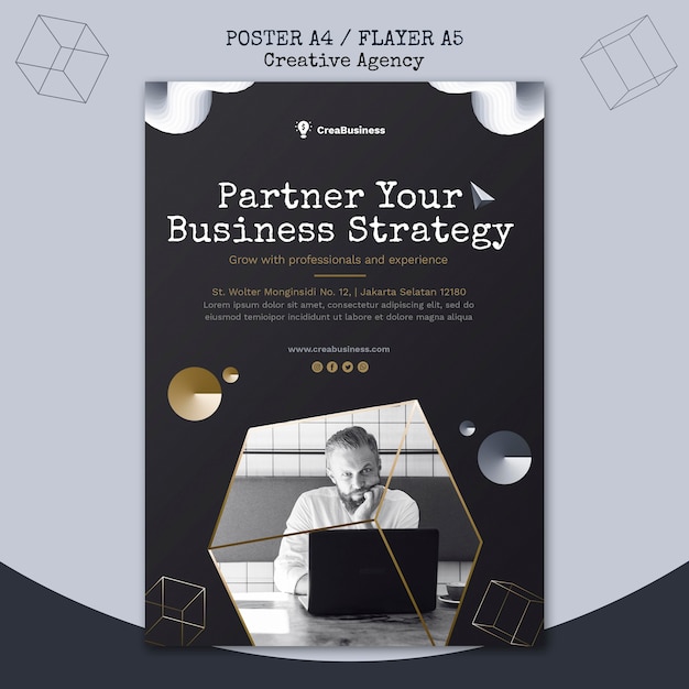 Flyer template for business partnering company