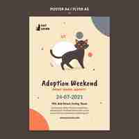 Free PSD flyer template for cat adoption