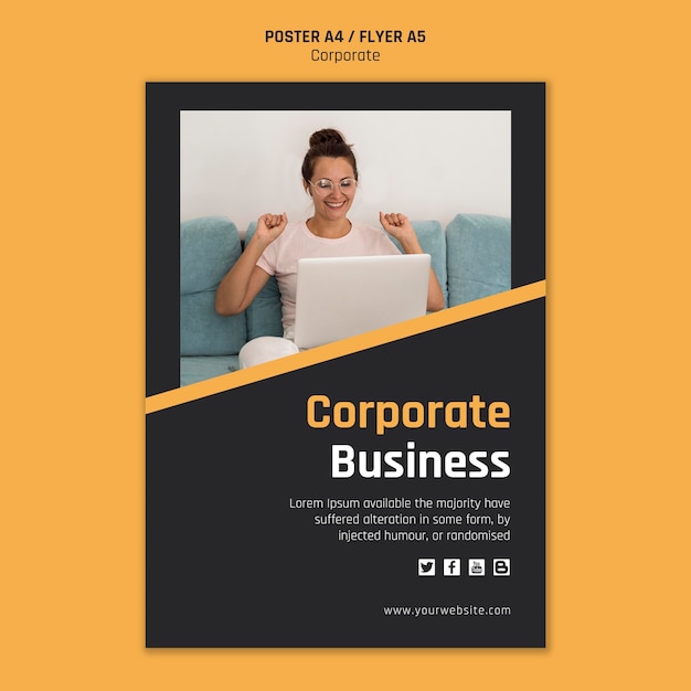 Free PSD flyer template for corporate business