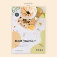 Free PSD flyer template for healthy brunch