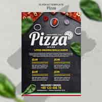 Free PSD flyer template for italian pizza restaurant