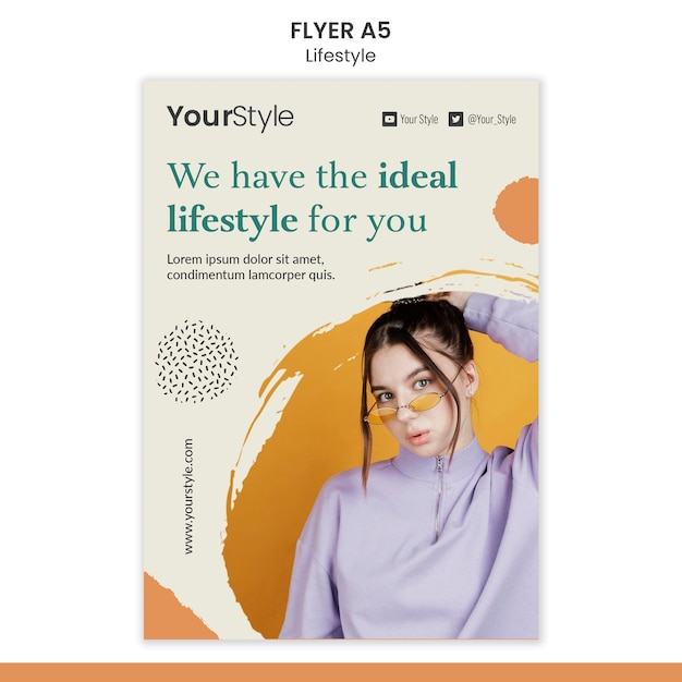 Flyer template for personal lifestyle