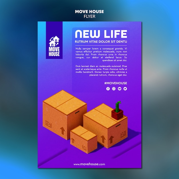 Flyer template for residence relocation services