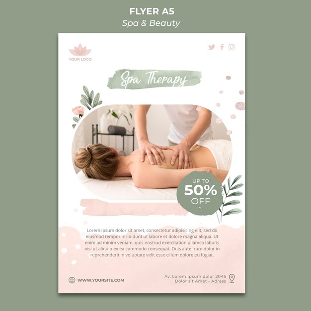 flyer template for spa and relaxation