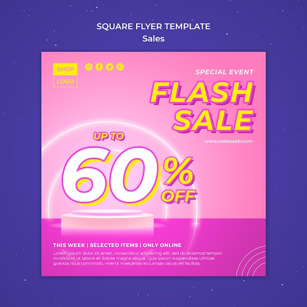 Free PSD flyer template for super sale