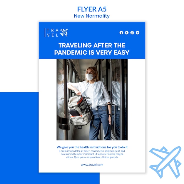 Flyer template for travel booking