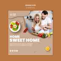 Free PSD flyer template with cooking concep