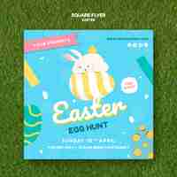 Free PSD flyer template with easter day