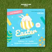 Free PSD flyer template with easter day