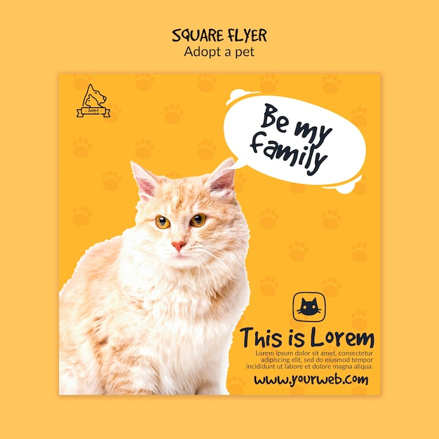 flyer template with pet adoption