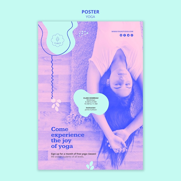 Flyer template yoga classes