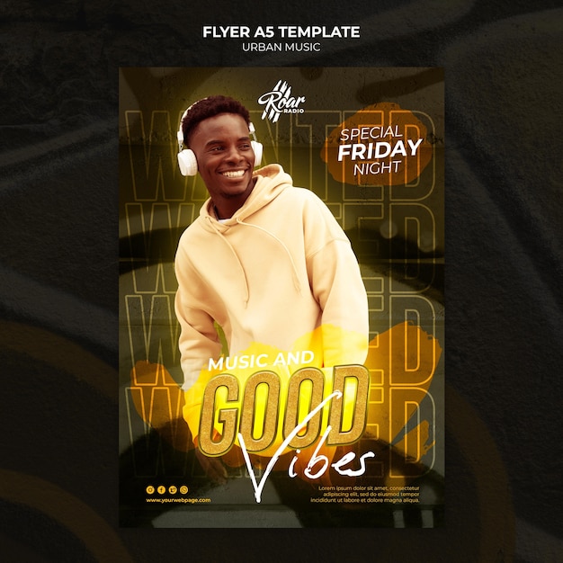 Urban Music Flyer Design Template – Free PSD Download