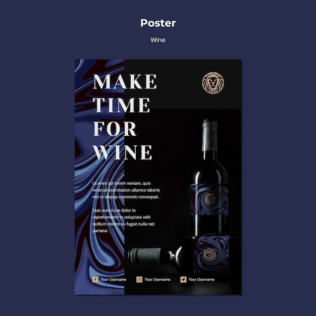 Flyer Template for Wine Business