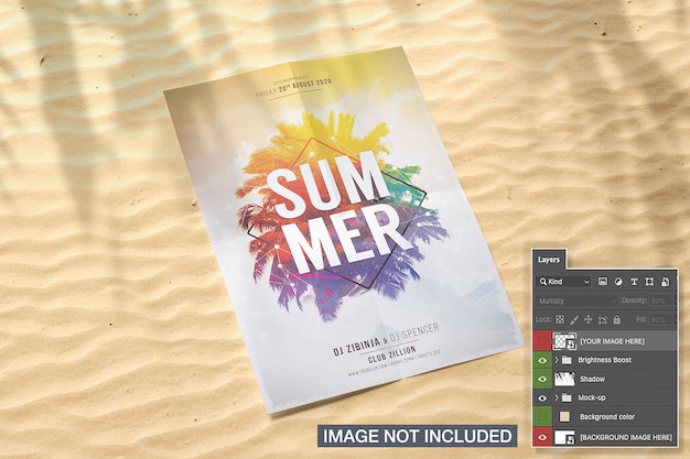 Folded flyer mockup: A versatile and professional PSD template
