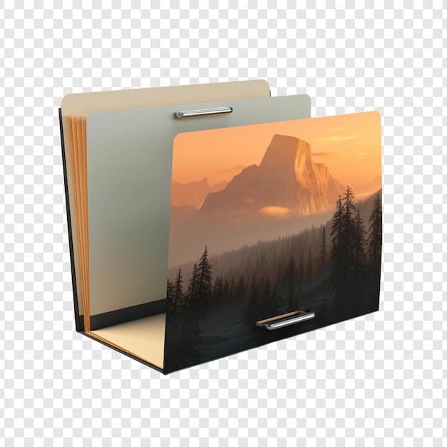 Free PSD folder isolated on transparent background
