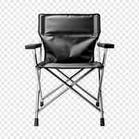 Free PSD folding chair isolated on transparent background