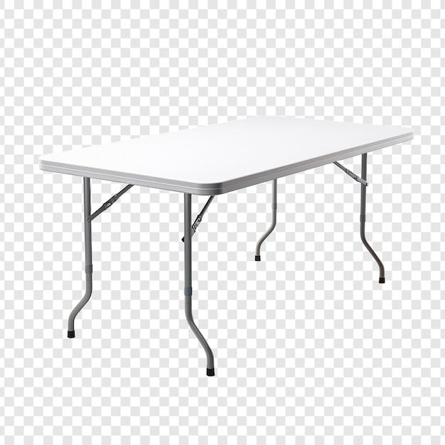 Free PSD folding table isolated on transparent background