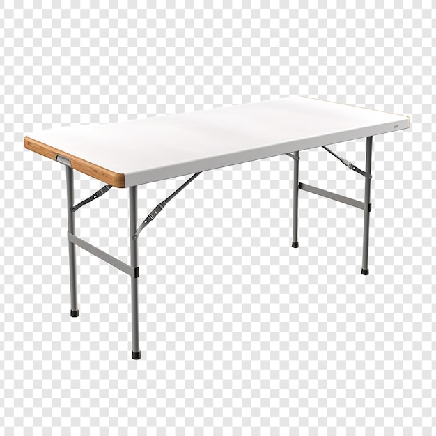 Free PSD folding table isolated on transparent background