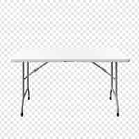 Free PSD folding table isolated on transparent background